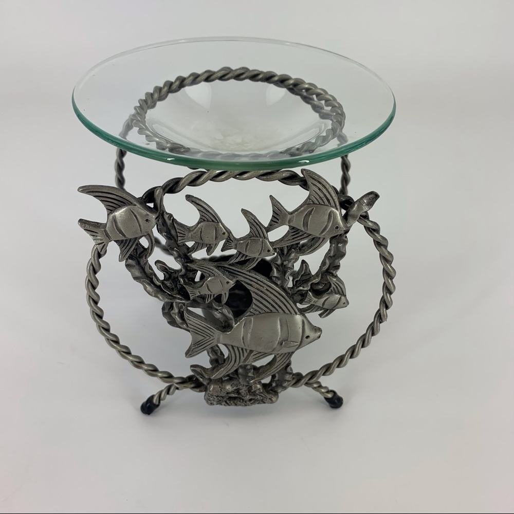 Fish Bowl Themed Wire and Glass Scented Wax Warmer
